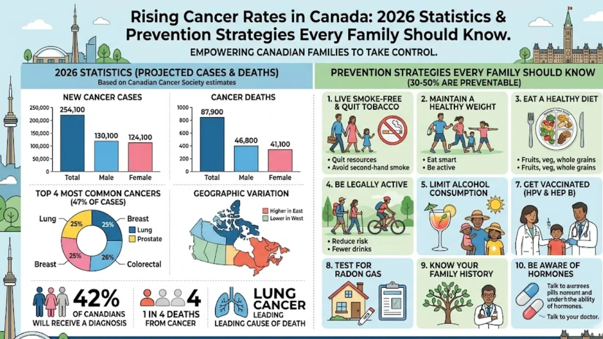 Rising Cancer Rates in Canada: 2026 Statistics & Prevention Strategies Every Family Should Know